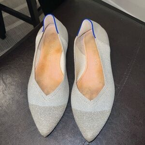 Rothy’s The Point Diamond Metallic shoes US 11